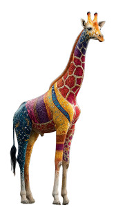 Graffiti Giraffe Vinyl Car Decal Sticker – Waterproof & UV-Resistant 
