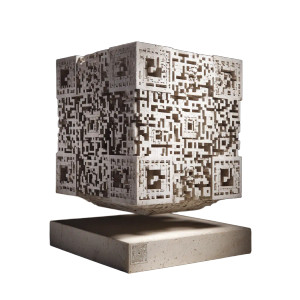 Temporal Qr Sculpture Vinyl Car Decal Sticker – Waterproof & UV-Resistant 