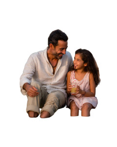Moroccan Father-Daughter Moment Vinyl Car Decal Sticker – Waterproof & UV-Resistant 