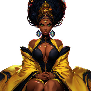 Nubian Goddess Queen V2 Vinyl Car Decal Sticker – Waterproof & UV-Resistant 
