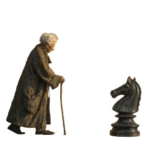 Elderly Woman'S Shadow Vinyl Car Decal Sticker – Waterproof & UV-Resistant 
