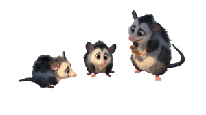 Opossum Family Cleaning Vinyl Car Decal Sticker – Waterproof & UV-Resistant 
