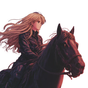 Blonde Equestrian Dawn Vinyl Car Decal Sticker – Waterproof & UV-Resistant Blonde Equestrian Dawn Vinyl Car Decal Sticker – Waterproof & UV-Resistant