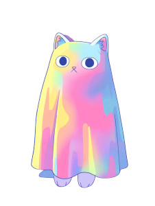 Kawaii Cat Ghost Vinyl Car Decal Sticker – Waterproof & UV-Resistant Kawaii Cat Ghost Vinyl Car Decal Sticker – Waterproof & UV-Resistant