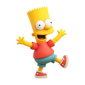 Dancing Bart Simpson Vinyl Car Decal Sticker – Waterproof & UV-Resistant 