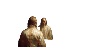 Baroque Mirror Reflection Vinyl Car Decal Sticker – Waterproof & UV-Resistant 