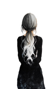 White-Haired Figure V4 Vinyl Car Decal Sticker – Waterproof & UV-Resistant 