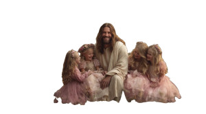Jesus With Princesses Vinyl Car Decal Sticker – Waterproof & UV-Resistant Jesus With Princesses Vinyl Car Decal Sticker – Waterproof & UV-Resistant