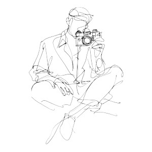 Man With Camera V2 Vinyl Car Decal Sticker – Waterproof & UV-Resistant 