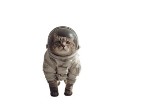 Space Cat V24 Vinyl Car Decal Sticker – Waterproof & UV-Resistant 