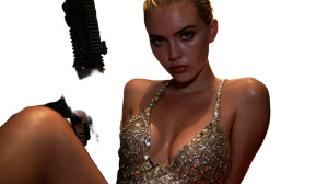 Model With Ak-47 Vinyl Car Decal Sticker – Waterproof & UV-Resistant 