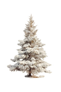 Snowy Pine Tree V2 Vinyl Car Decal Sticker – Waterproof & UV-Resistant 