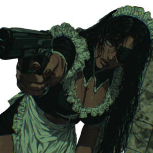 Anime Maid Pistol Vinyl Car Decal Sticker – Waterproof & UV-Resistant 