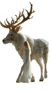 Golden Embroidered Deer Vinyl Car Decal Sticker – Waterproof & UV-Resistant Golden Embroidered Deer Vinyl Car Decal Sticker – Waterproof & UV-Resistant
