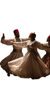 Sufi Dance Duo Vinyl Car Decal Sticker – Waterproof & UV-Resistant 