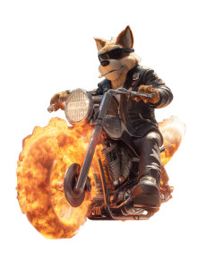 Flaming Fox Rider Vinyl Car Decal Sticker – Waterproof & UV-Resistant 