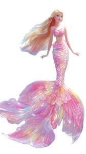 Pixar-Style Mermaid Vinyl Car Decal Sticker – Waterproof & UV-Resistant 
