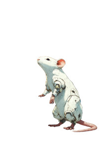 Futuristic Mech Mouse Vinyl Car Decal Sticker – Waterproof & UV-Resistant 