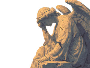 Angelic Statue V4 Vinyl Car Decal Sticker – Waterproof & UV-Resistant 