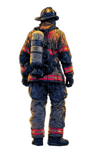 Firefighter Vector Art Vinyl Car Decal Sticker – Waterproof & UV-Resistant 