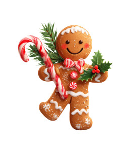 Gingerbread Man Clipart Vinyl Car Decal Sticker – Waterproof & UV-Resistant 