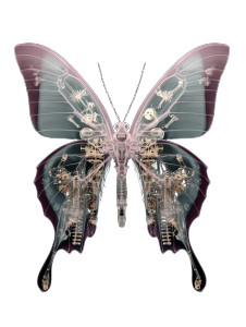 Robot Butterfly Vinyl Car Decal Sticker – Waterproof & UV-Resistant 