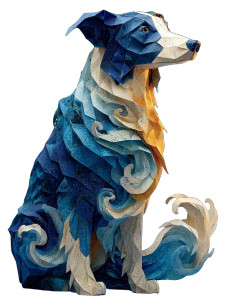 Origami Border Collie V2 Vinyl Car Decal Sticker – Waterproof & UV-Resistant Origami Border Collie V2 Vinyl Car Decal Sticker – Waterproof & UV-Resistant