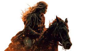 Fiery Horse Ride Vinyl Car Decal Sticker – Waterproof & UV-Resistant Fiery Horse Ride Vinyl Car Decal Sticker – Waterproof & UV-Resistant