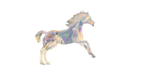 Shining Horse Breakthrough Vinyl Car Decal Sticker – Waterproof & UV-Resistant 