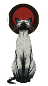 Cat God Vinyl Car Decal Sticker – Waterproof & UV-Resistant 