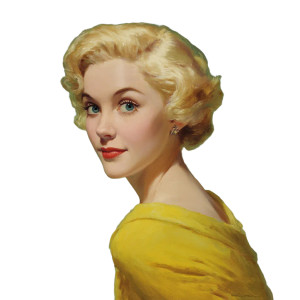 1950S Blonde Woman V3 Vinyl Car Decal Sticker – Waterproof & UV-Resistant 