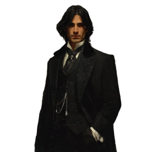 Mysterious Gothic Man Vinyl Car Decal Sticker – Waterproof & UV-Resistant 