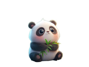 Cartoon Panda Cub Vinyl Car Decal Sticker – Waterproof & UV-Resistant 