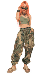 Korean Military Fashion Vinyl Car Decal Sticker – Waterproof & UV-Resistant 
