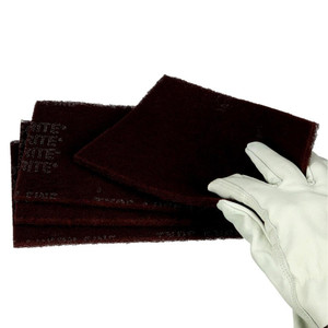 3M Scotch-Brite Maroon Sanding Pad | Superior Alternative to Steel Wool | Finishes Metal, Wood, Plastics | Box of 20 3M Scotch-Brite Maroon Sanding Pad | Superior Alternative to Steel Wool | Finishes Metal, Wood, Plastics | Box of 20