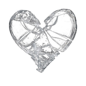 Broken Glass Heart Vinyl Car Decal Sticker – Waterproof & UV-Resistant 