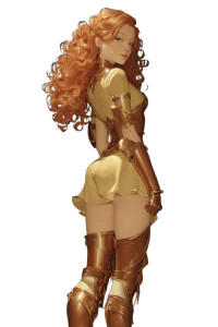 Ethereal Copper-Haired Woman Vinyl Car Decal Sticker – Waterproof & UV-Resistant Ethereal Copper-Haired Woman Vinyl Car Decal Sticker – Waterproof & UV-Resistant