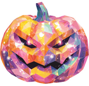 Evil Pumpkin Sticker Vinyl Car Decal Sticker – Waterproof & UV-Resistant 