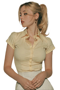 Vintage Blonde Woman V16 Vinyl Car Decal Sticker – Waterproof & UV-Resistant 