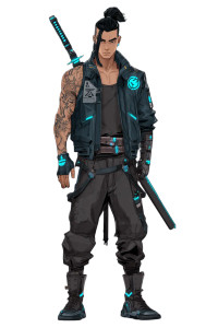 Cyberpunk Nomad V4 Vinyl Car Decal Sticker – Waterproof & UV-Resistant 