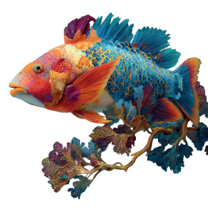 Colorful Fish Coral Vinyl Car Decal Sticker – Waterproof & UV-Resistant Colorful Fish Coral Vinyl Car Decal Sticker – Waterproof & UV-Resistant