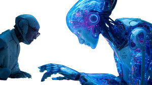 Futuristic Ai Collaboration Vinyl Car Decal Sticker – Waterproof & UV-Resistant 