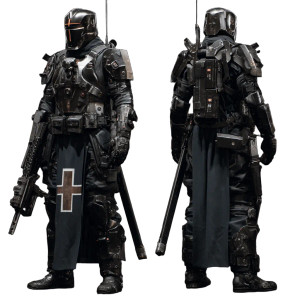 Sci-Fi Crusader Vinyl Car Decal Sticker – Waterproof & UV-Resistant 