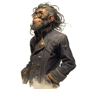 Steampunk Monkey Professor Vinyl Car Decal Sticker – Waterproof & UV-Resistant Steampunk Monkey Professor Vinyl Car Decal Sticker – Waterproof & UV-Resistant