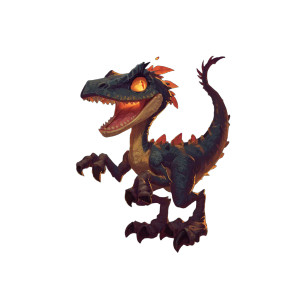 Cute Velociraptor Icon Vinyl Car Decal Sticker – Waterproof & UV-Resistant 