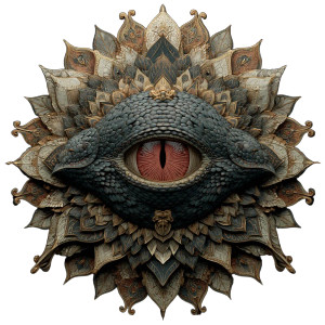 Kaleidoscopic Creature Vinyl Car Decal Sticker – Waterproof & UV-Resistant 