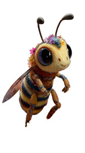 Cute Honey Bee V2 Vinyl Car Decal Sticker – Waterproof & UV-Resistant 