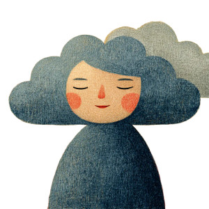 Smiling Blue Cloud Vinyl Car Decal Sticker – Waterproof & UV-Resistant 