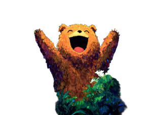 Happy Bear V2 Vinyl Car Decal Sticker – Waterproof & UV-Resistant 