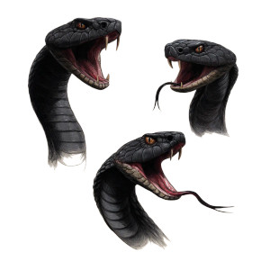 Stylized Snake Variations Vinyl Car Decal Sticker – Waterproof & UV-Resistant 